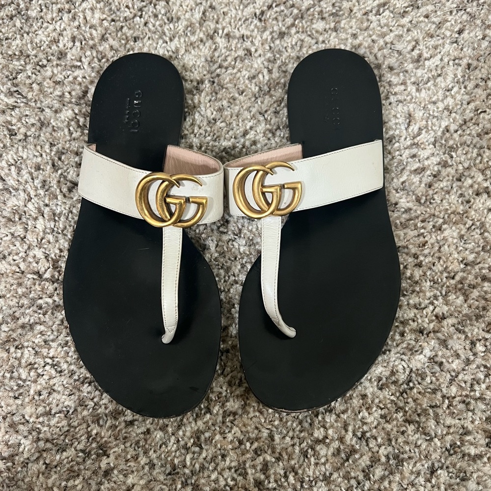 Gucci Marmont Sandal White